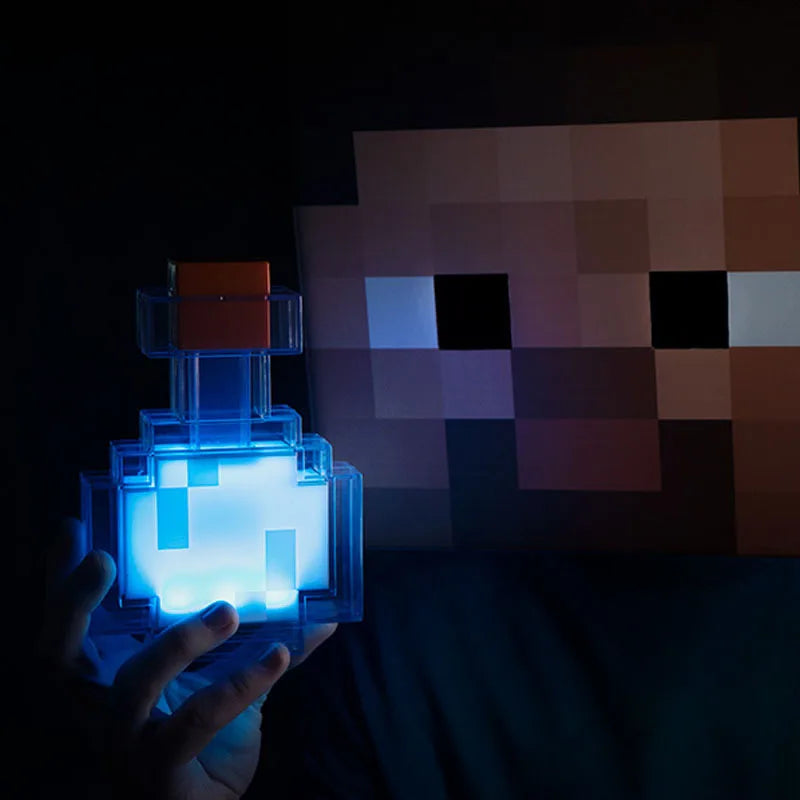 LED Night Light Minecraft Bottle