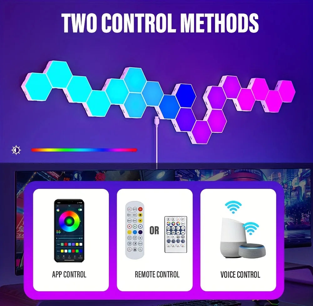RGB Intelligent Hexagonal Wall Lamp