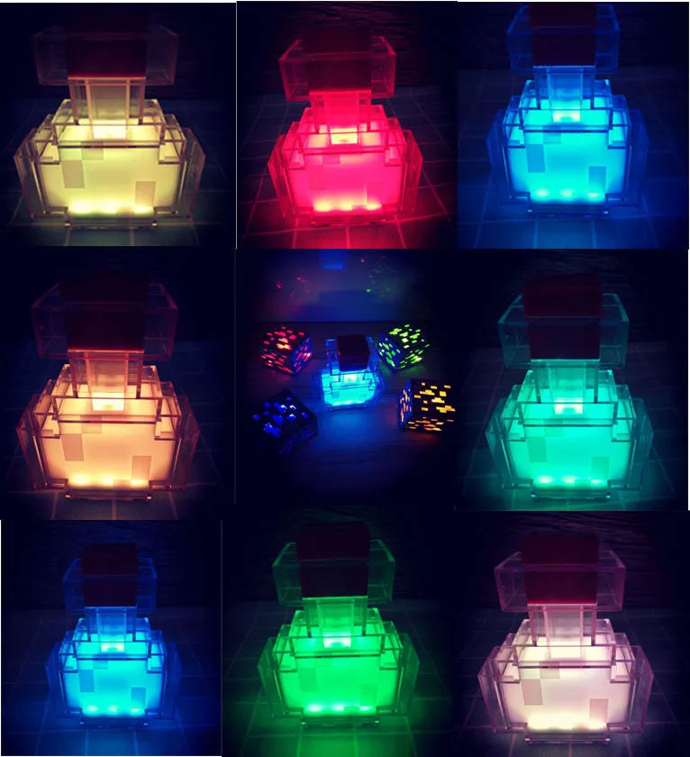 LED Night Light Minecraft Bottle